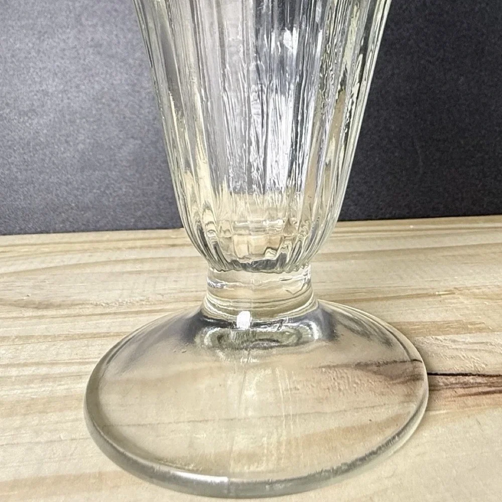 Vintage‎ Mixed Footed Parfait Milkshake Ice Cream Soda Fountain Glasses Set of 3